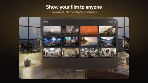 Show your film to anyone: the Library on Apple Vision Pro.