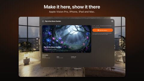 Make it here, show it there: an experience page on Apple&nbsp;Vision&nbsp;Pro.